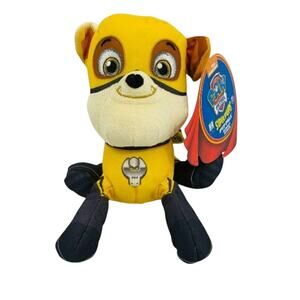 Spin Master Paw Patrol Super Pups 2015 Rubble Ruben Plush Yellow Dog